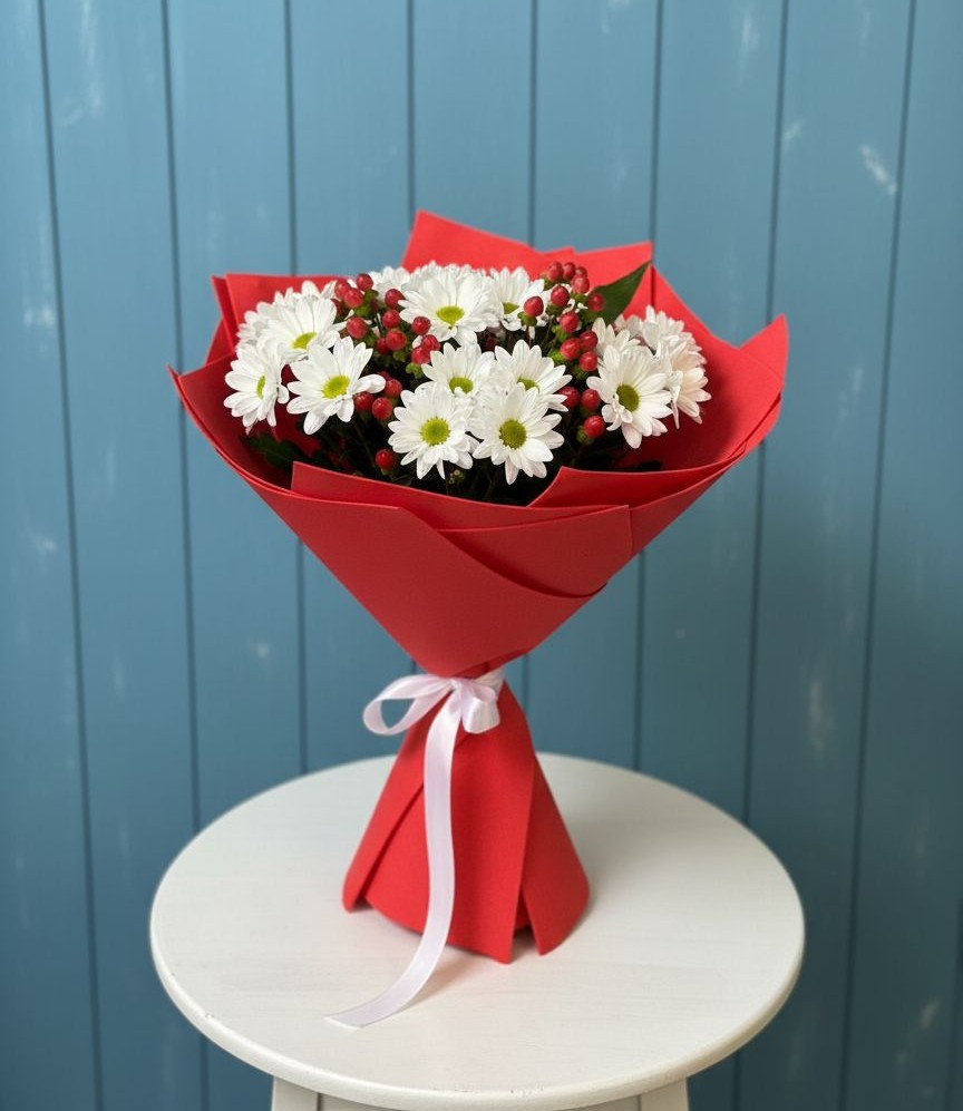 Букет цветов из: Хризантемы в Стальском