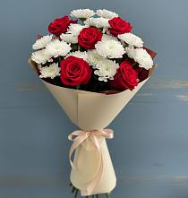 Букет цветов из:  Розы и Хризантемы в Стальском