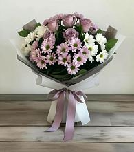 Букет цветов из:  Хризантемы и Розы в Стальском