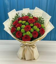 Букет цветов из:  Розы и Хризантемы в Стальском